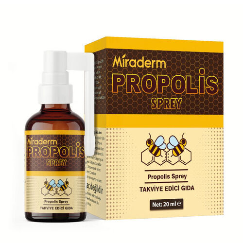 Miraderm - Miraderm Propolis Sprey Takviye Edici Gıda 20 ml