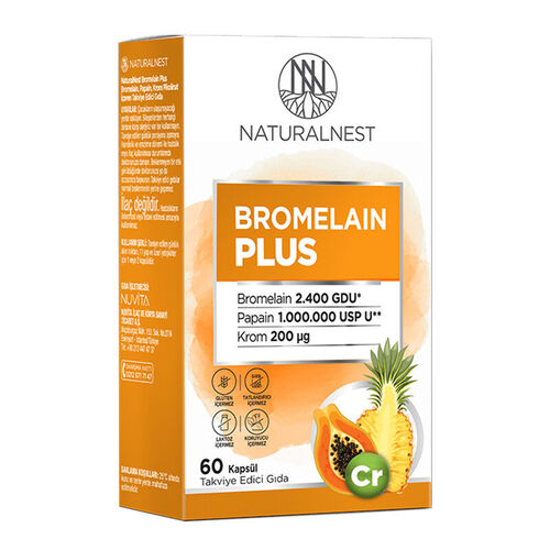 Naturalnest - Naturalnest Bromelain Plus 60 Kapsül