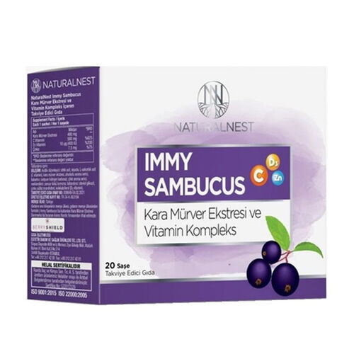 Naturalnest - Naturalnest Immy Sambucus Takviye Edici Gıda 20 Saşe
