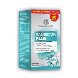 Naturalnest - Naturalnest Magnesium Plus Takviye Edici Gıda 60 Tablet - Avantajlı Paket