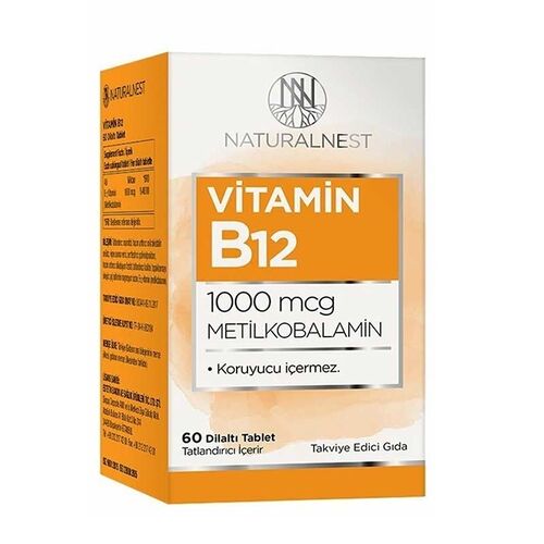 Naturalnest - Naturalnest Vitamin B12 60 Dilaltı Tablet