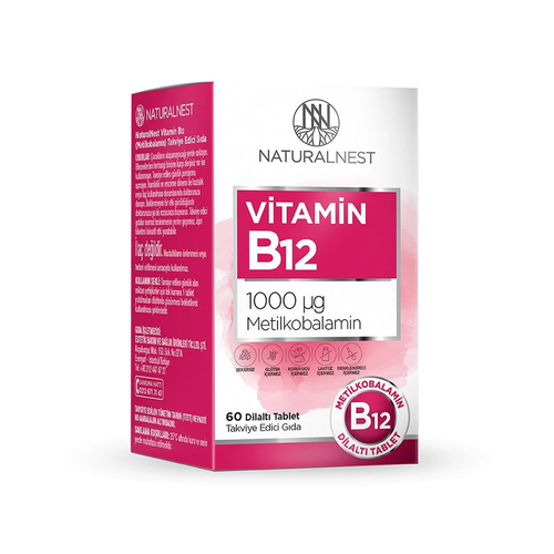 Naturalnest - Naturalnest Vitamin B12 60 Dilaltı Tablet