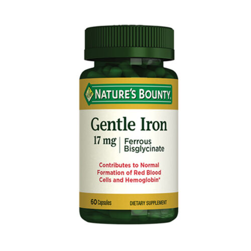 Natures Bounty - Natures Bounty Gentle Iron 17 mg Takviye Edici Gıda 60 Kapsül
