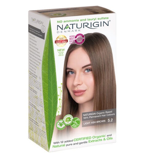 Naturigin - Naturigin Organik İçerikli Saç Boyası 5.2 Açık Kül Kahverengi