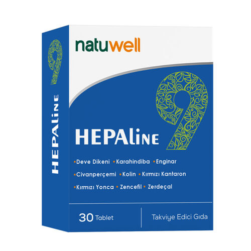 Natuwell - Natuwell Hepaline 9 Takviye Edici Gıda 30 Tablet