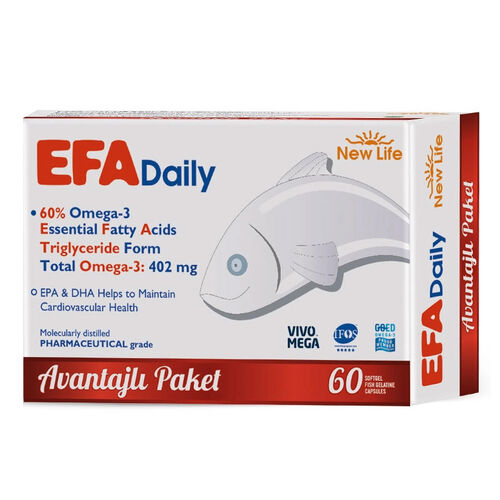 New Life - New Life EFA Daily Takviye Edici Gıda 60 Kapsül