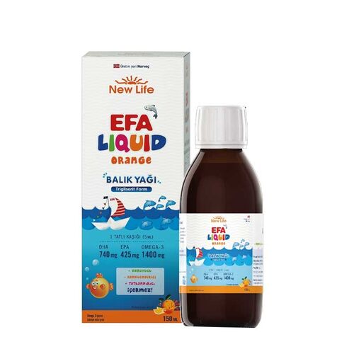 New Life - New Life Efa Liquid Balık Yağı Sıvı 150 ml - Portakal