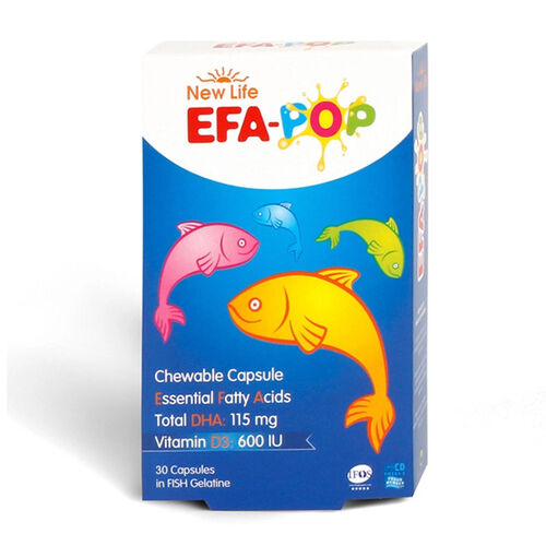 New Life - New Life EFA Pop Balık Yağı Takviye Edici Gıda 30 Çiğnenebilir Kapsül