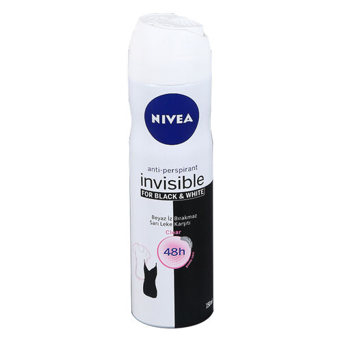 Nivea - Nivea İnvisible For Black and White 48H Deodorant 150 ml - Clear