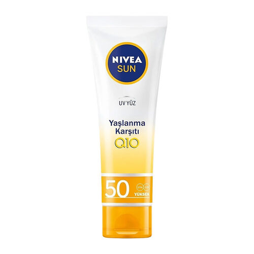 Nivea - Nivea Sun Yaşlanma ve Leke Karşıtı Q10 Spf 50 Yüz Güneş Kremi 50 Ml