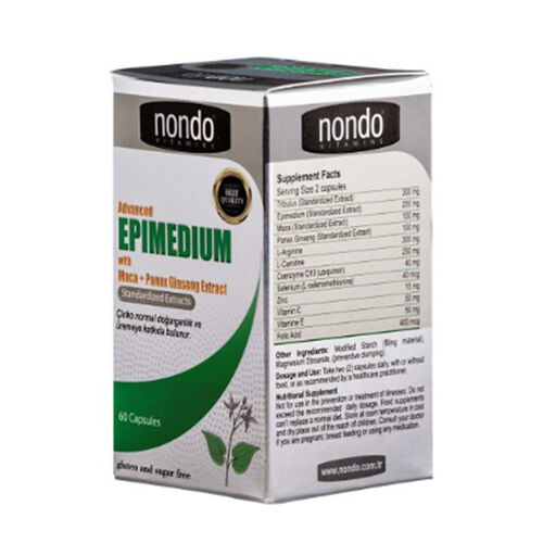 Nondo Vitamins - Nondo Vitamins Epimedium 60 Kapsül
