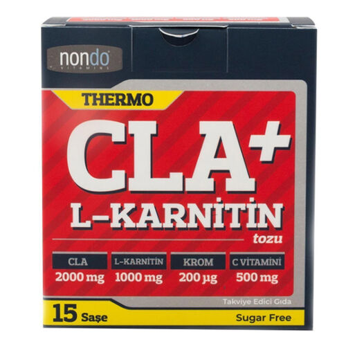 Nondo Vitamins - Nondo Vitamins Thermo Cla+L-Karnitin Tozu 15 Saşe