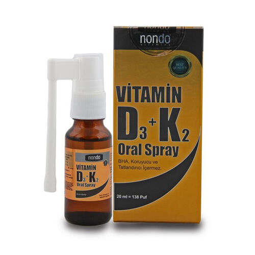 Nondo Vitamins - Nondo Vitamins Vitamin D3+K2 Spray 20 ml
