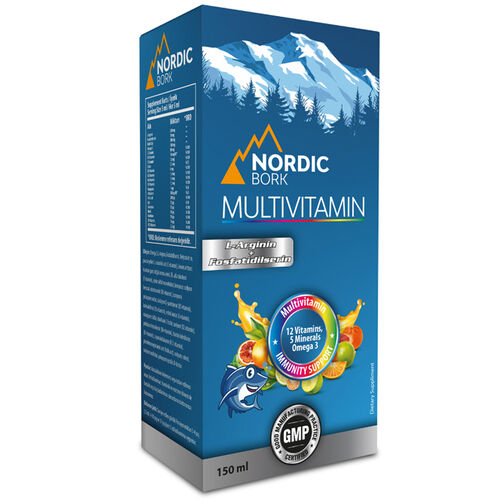 NORDIC BORK - Nordic Bork Multivitamin İçeren Omega-3 Takviye Edici Şurup 150 ml