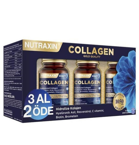Nutraxin - Nutraxin Collagen Beauty Hidrolize Kolajen 3 x 30 Kapsül - 3 AL 2 ÖDE