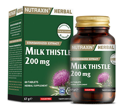 Nutraxin - Nutraxin Herbal Milk Thistle 200mg 60 Kapsül