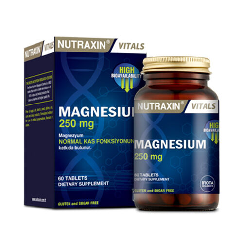Nutraxin - Nutraxin Magnesium Citrate 250 mg Takviye Edici Gıda 60 Tablet