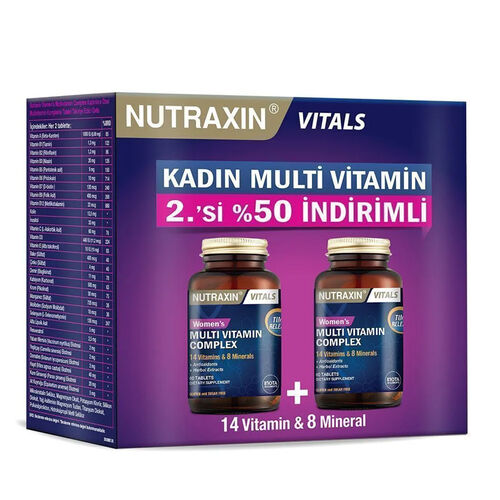 Nutraxin - Nutraxin Womens Multi Vitamin Complex Avantaj Paket - 2. % 50 İndirimli