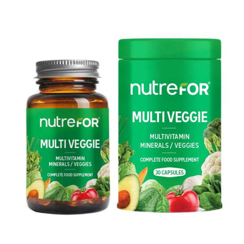 Nutrefor - Nutrefor Multi Veggie Takviye Edici Gıda 30 Kapsül