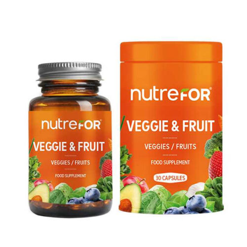 Nutrefor - Nutrefor Veggie - Fruit Takviye Edici Gıda 30 Kapsül