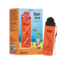 Orzax - Ocean Balık Yağı Portakal Aromalı 150 ml - Matara Hediyeli