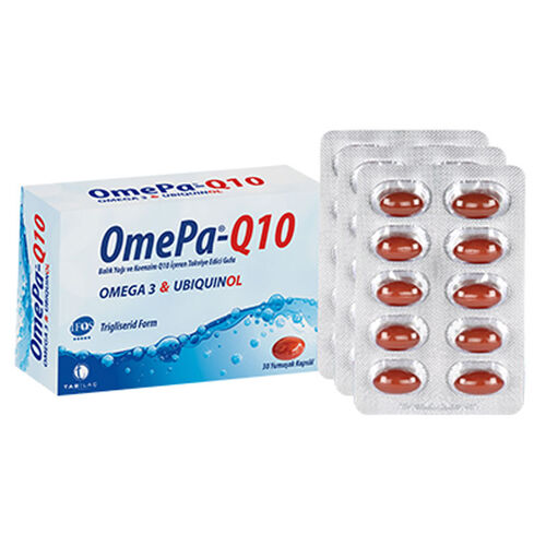 TAB İlaç Sanayi A.Ş - Omepa-Q10 Omega3 Ubiquinol 30 Kapsül