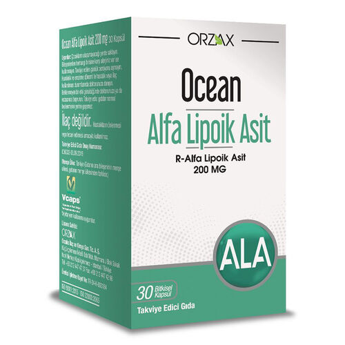 Orzax - Orzax Ocean Alfa Lipoik Asit 200 mg 30 Kapsül