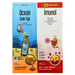 Orzax - Orzax Ocean Balık Yağı+ Orzax Ocean Imunol Takviye Edici Gıda 150 ml İndirimli