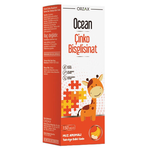 Orzax - Orzax Ocean Çinko Bisglisinat 150 ml - Muz Aromalı