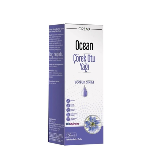 Orzax - Orzax Ocean Çörek Otu Yağı Soğuk Sıkım 150 ml