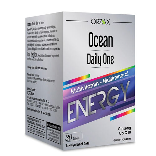 Orzax - Orzax Ocean Daily One Energy 30 Tablet - Takviye Edici Gıda