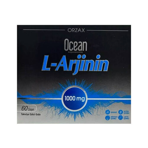 Orzax - Orzax Ocean L-Arjinin 1000 mg Takviye Edici Gıda 60 Saşe