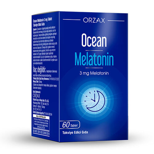 Orzax - Orzax Ocean Melatonin Takviye Edici Gıda 60 Tablet