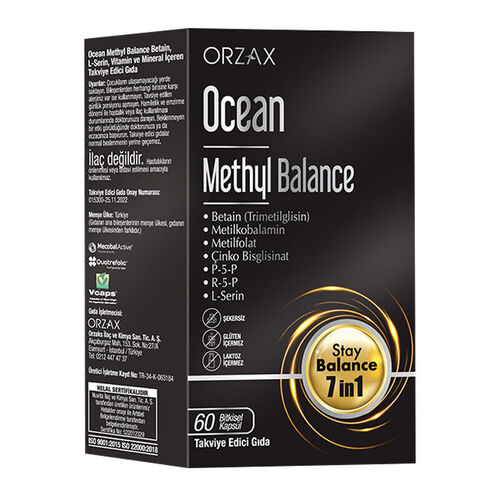 Orzax - Orzax Ocean Methyl Balance Takviye Edici Gıda 60 Kapsül
