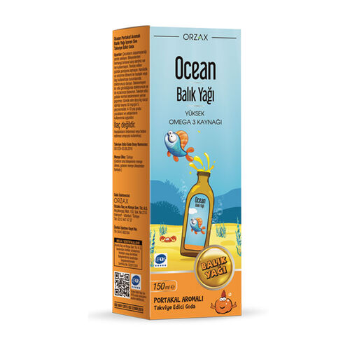 Orzax - Orzax Ocean Omega3 Şurup 150 ml - Portakal