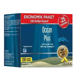 Orzax - Orzax Ocean Plus Limon Aromalı Takviye Edici 100 Kapsül | Ekonomik Paket