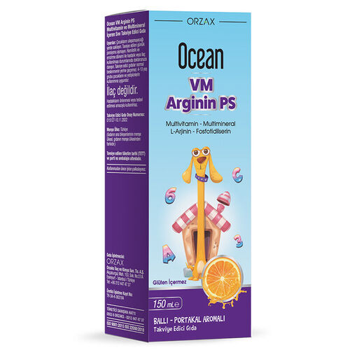 Orzax - Orzax Ocean VM Arginin PS Takviye Edici Gıda 150 ml