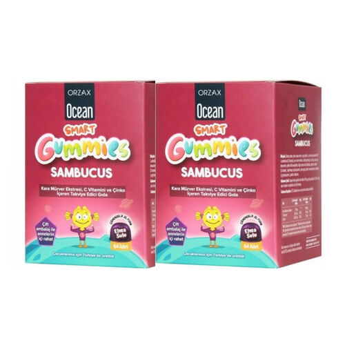 Orzax - Orzax Smart Gummies Sambucus Takviye Edici Gıda 64 Adet - 1 ALANA 1 BEDAVA