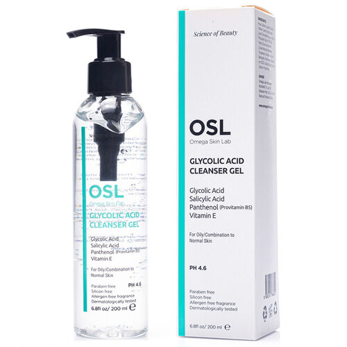 Osl - Omega Skin Lab - Osl Omega Skin Lab Glikolik Makyaj ve Yüz Temizleme Jeli 200 ml