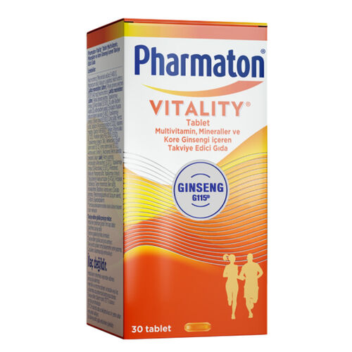 Pharmaton - Pharmaton Vitality 30 Tablet - Takviye Edici Gıda