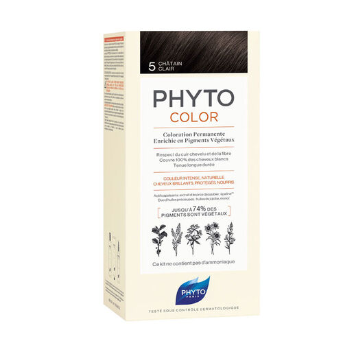 Phyto Saç Bakım - Phyto Phytocolor Bitkisel Saç Boyası - 5 - Açık Kestane