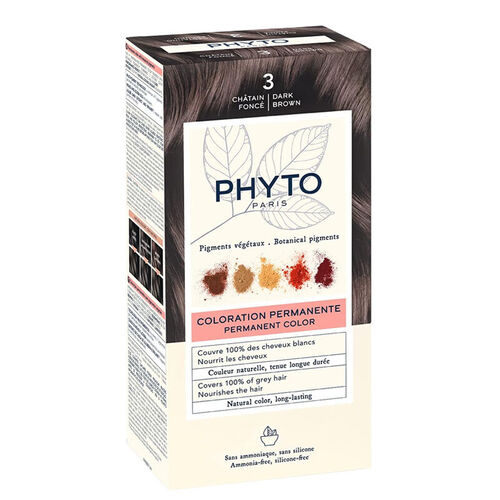 Phyto - Phyto Phytocolor Bitkisel Saç Boyası - 3 Koyu Kestane