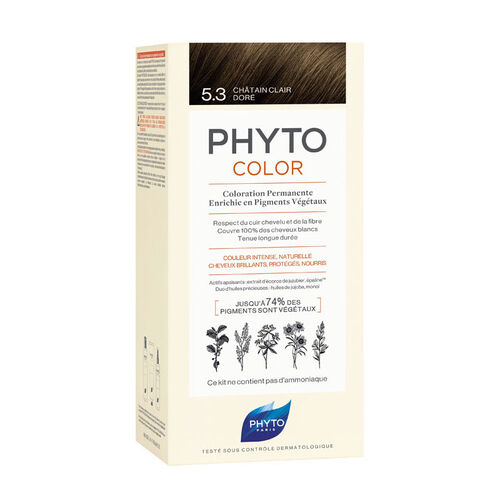 Phyto - Phyto Phytocolor Bitkisel Saç Boyası - 5.3 - Açık Kestane Dore