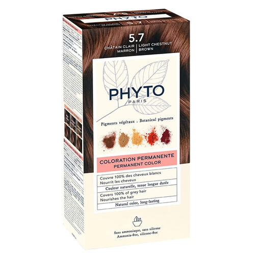 Phyto - Phyto Phytocolor Bitkisel Saç Boyası - 5.7 Açık Kestane Bakır Yeni Formül