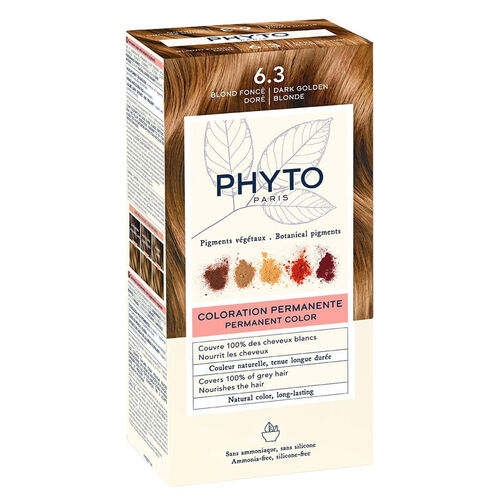 Phyto - Phyto Phytocolor Bitkisel Saç Boyası - 6.3 Koyu Kumral Dore Yeni Formül