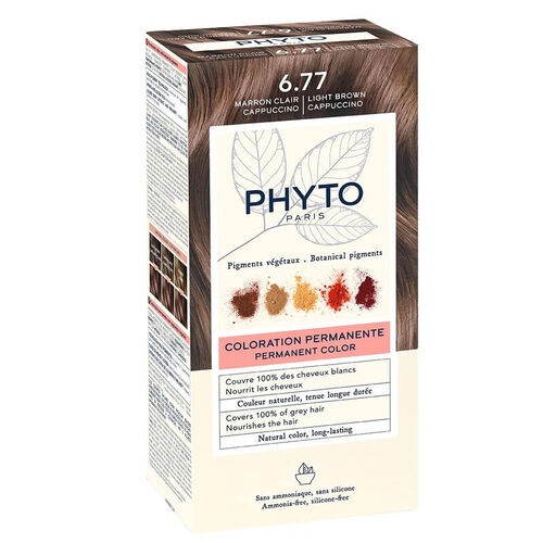 Phyto Saç Bakım - Phyto Phytocolor Bitkisel Saç Boyası - 6.77 Cappuccino Kahve