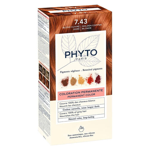 Phyto - Phyto Phytocolor Bitkisel Saç Boyası 7.43 - Kumral Bakır Dore Yeni Formül