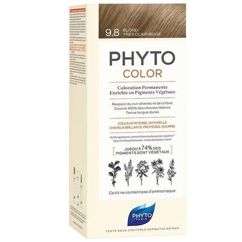 Phyto Saç Bakım - Phyto Phytocolor Bitkisel Saç Boyası 9.8 - Açık Sarı Bej Yeni Formül