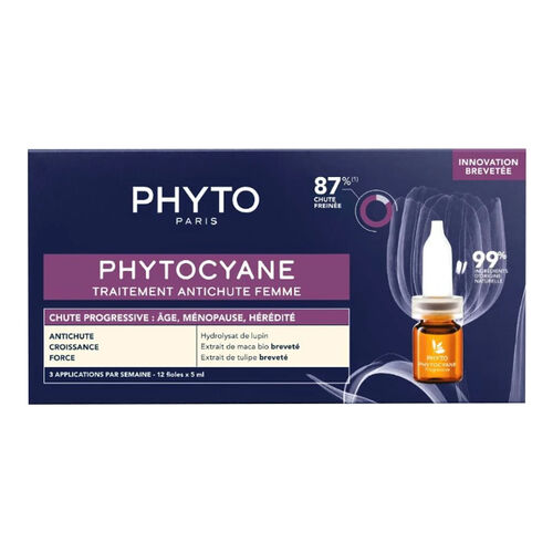 Phyto - Phyto Phytocyane Kadınlar İçin Saç Dökülmesi Karşıtı Bakım 12 Ampül x 5 ml