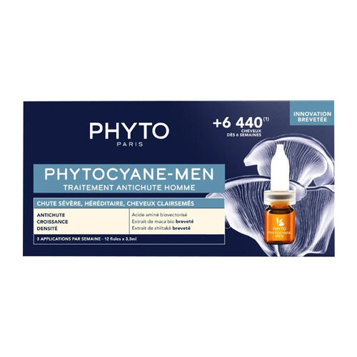 Phyto - Phyto Phytocyane-Men Erkekler İçin Saç Dökülme Karşıtı Bakım 12 Ampül x 3,5 ml